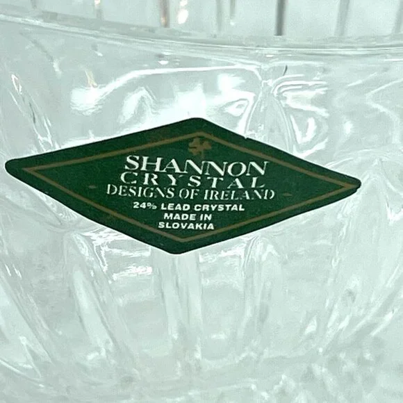 2PC Shannon Crystal OLIMPIA Creamer And Sugar Bowl w/Lid "Designs Of Ireland" - Picture 4 of 15